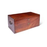 A late Victorian mahogany campaign box