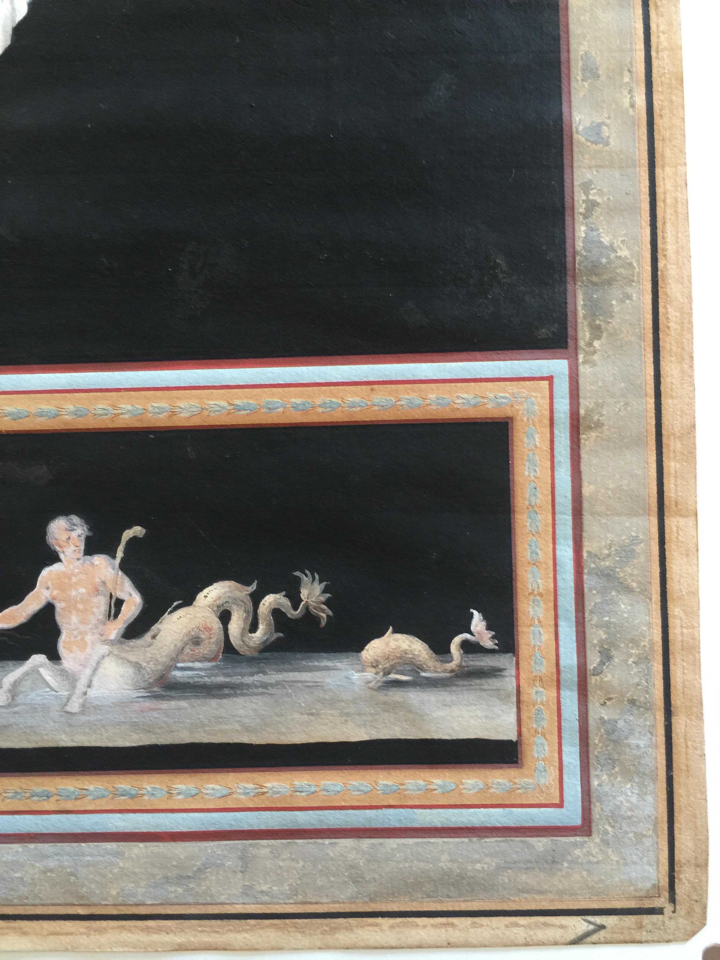 A pair of early 19th century gouache paintings over etchings attributed to Maestri - Image 6 of 25