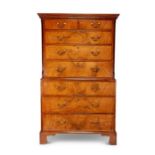 A George III mahogany chest on chest