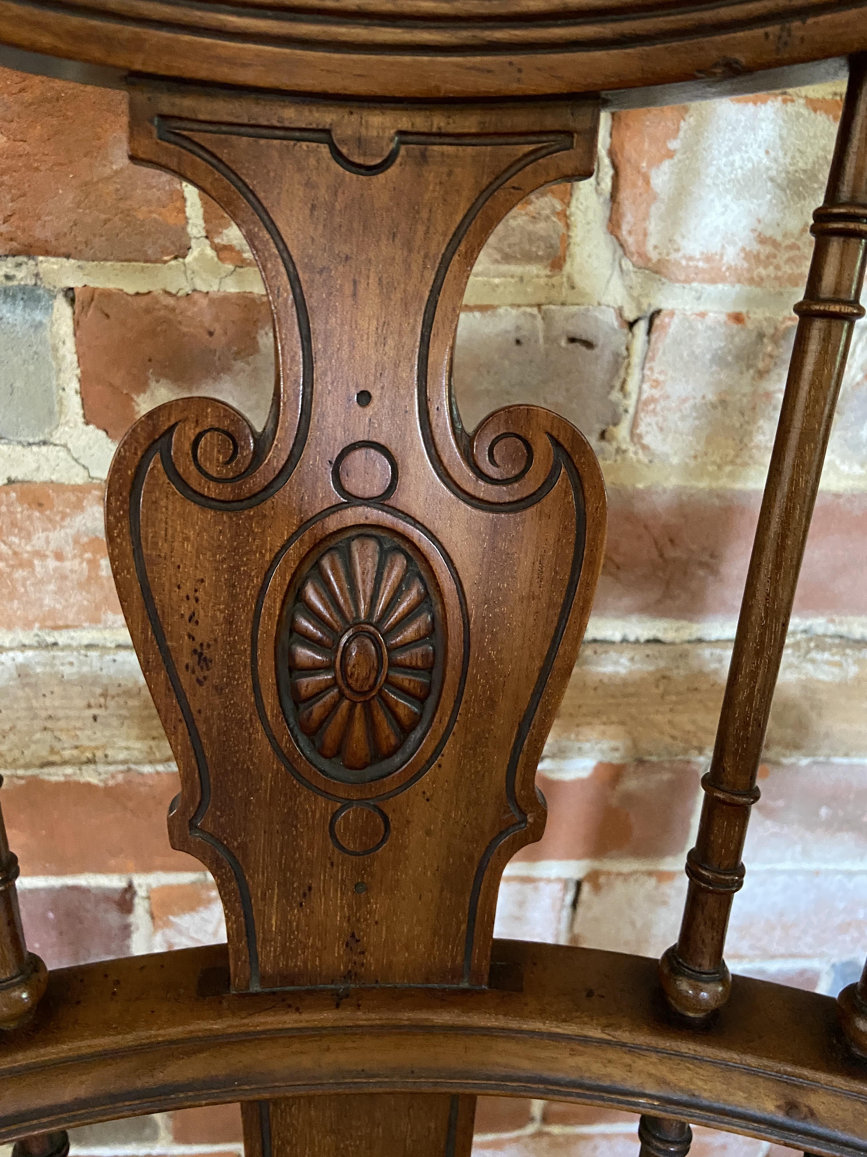 A pair of Victorian mahogany Windsor open armchairs attributed to William Birch - Image 5 of 14