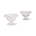 A pair of Regency cut glass bowls