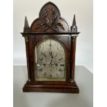 A 19th century mahogany and brass-mounted table clock by Henry Pace, London