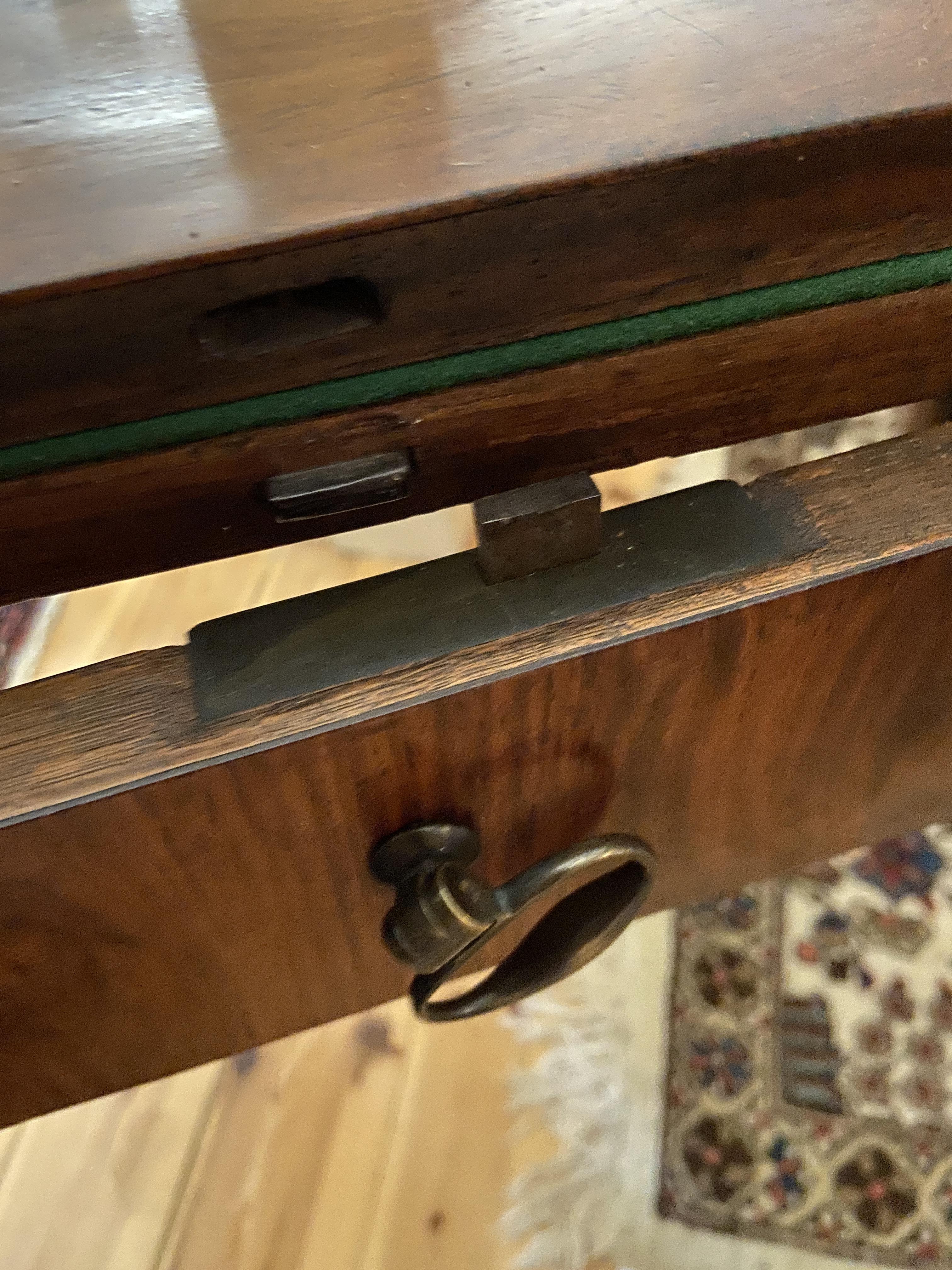 A George II padouk concertina-action card table - Image 12 of 19