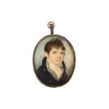 A group of six 19th century various portrait miniatures