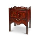 A George III mahogany gentleman's bedside commode