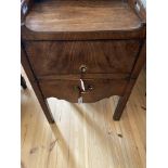 A George III mahogany gentleman's bedside commode