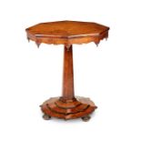 A William IV pollard oak octagonal occasional table