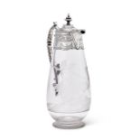 A Victorian silver-mounted glass claret jug by Henry Wilkinson & Co., Sheffield, 1870