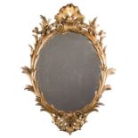 A late 19th century George III rococo style mirror