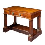 A neo-classical style mahogany writing table