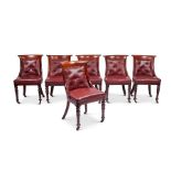 A set of six William IV mahogany side chairs