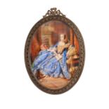 A group of early 20th century Continental decorative portrait miniatures