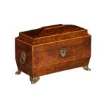 A George IV thuya wood tea caddy
