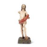 A polychrome and parcel gilt figure of Christ, probably 18th century