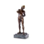 Ferdinand Lugerth, an early 20th century brown patinated bronze warrior