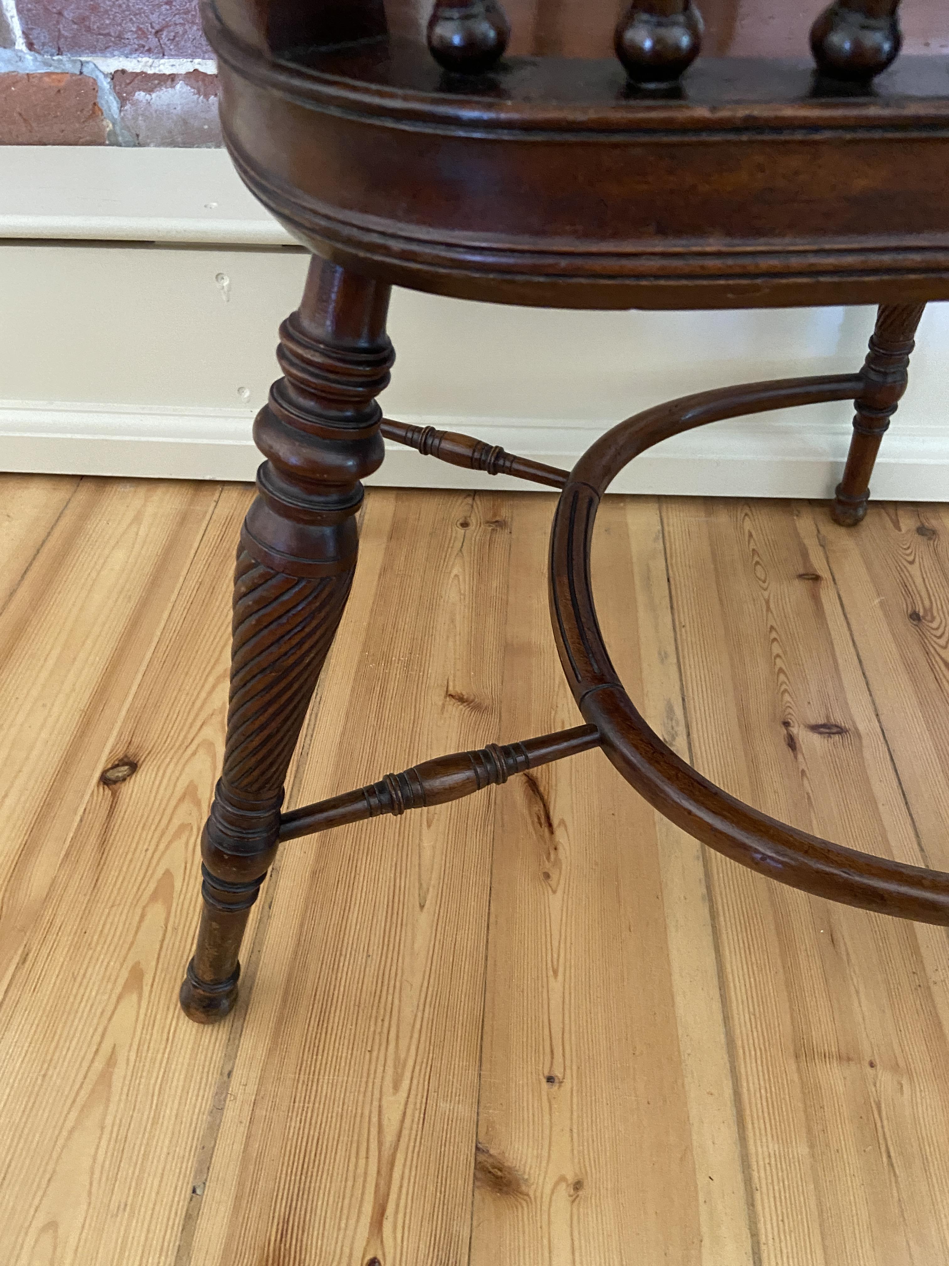 A pair of Victorian mahogany Windsor open armchairs attributed to William Birch - Image 12 of 14