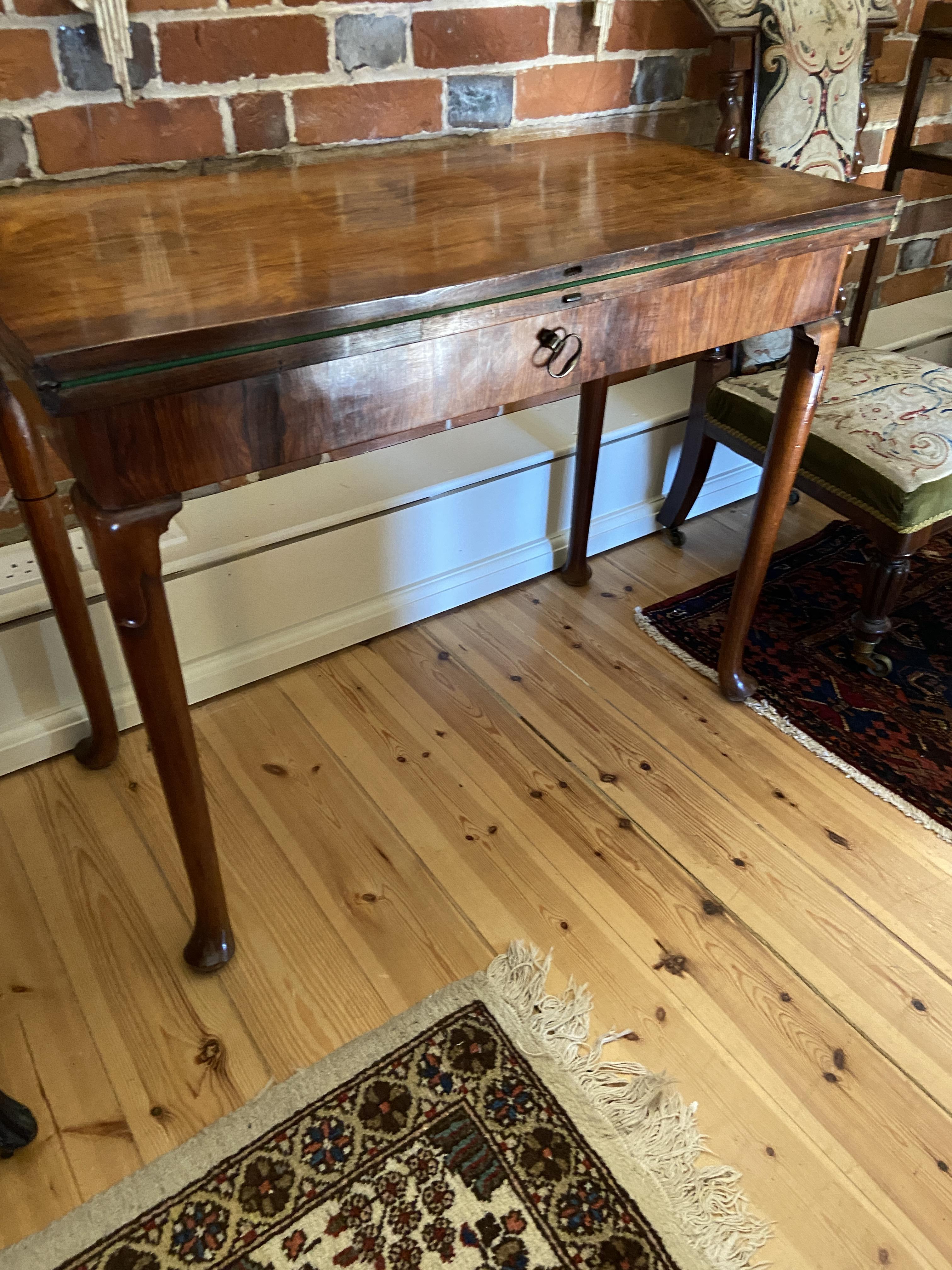 A George II padouk concertina-action card table - Image 18 of 19