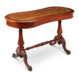 An early Victorian mahogany writing table