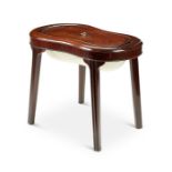 A George III mahogany bidet