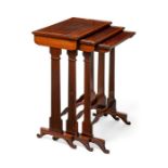 A nest of three William IV rosewood occasional tables by William Constantine & Co.