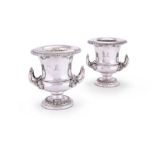 A pair of Old Sheffield Plate wine coolers of campana form, circa 1815
