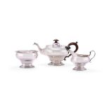 A George III Scottish silver matching 3-piece teaset by Patrick Robertson, Edinburgh, 1765/1771