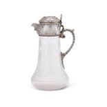 Military interest/Royal presentation:- a Victorian silver-mounted glass claret jug