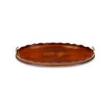 A George III mahogany oval tray