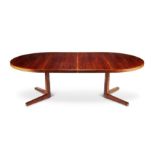 1960's rosewood extending dining table by Mortensen for Heltborg Møbler, Denmark