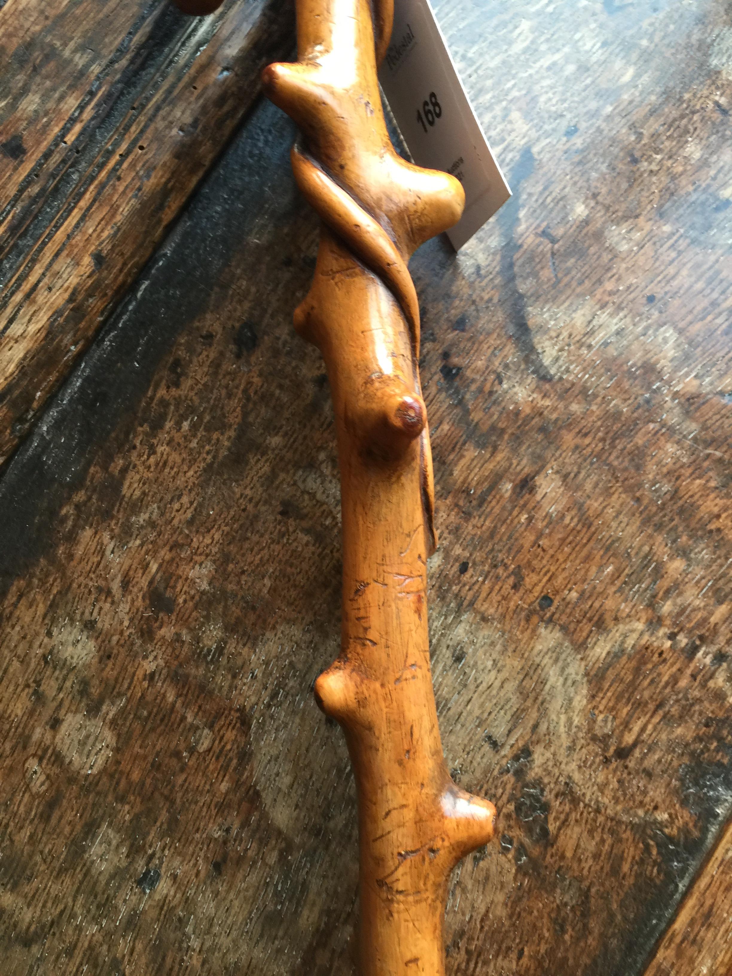 An Edwardian carved naturalistic walking stick - Image 4 of 11