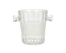 A 1930's Art Deco cut glass crystal champagne cooler