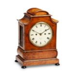 A mid 19th century burr walnut bracket clock, Dent, London, No.802