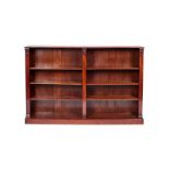 A Regency mahogany low open bookcase