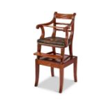 A Regency mahogany child’s high chair