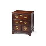 A George II oak chest of drawers