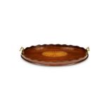 A George III mahogany oval tray