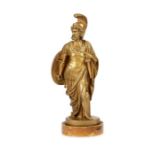 A 19th century French gilt bronze standing figure of Mars by Sevrer