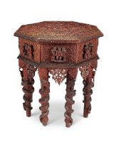 An early 20th century Anglo-Indian octagonal occasional table