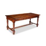 A French oak farmhouse table, mid 19th century