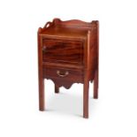 A George III mahogany gentleman's bedside commode