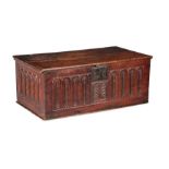 A large Charles II oak bible box