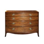 A Regency mahogany and satinwood banded chest