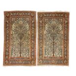 A pair of Isfahan Tree of Life rugs, Central Persia, circa 1930