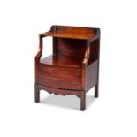 A Regency mahogany bowfront ‘Lancashire’ commode