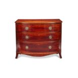 A late George III mahogany bowfront chest / commode