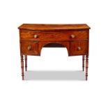A Regency mahogany bowfront dressing table