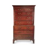 A George III mahogany chest on chest