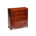 A Regency mahogany miniature narrow chest