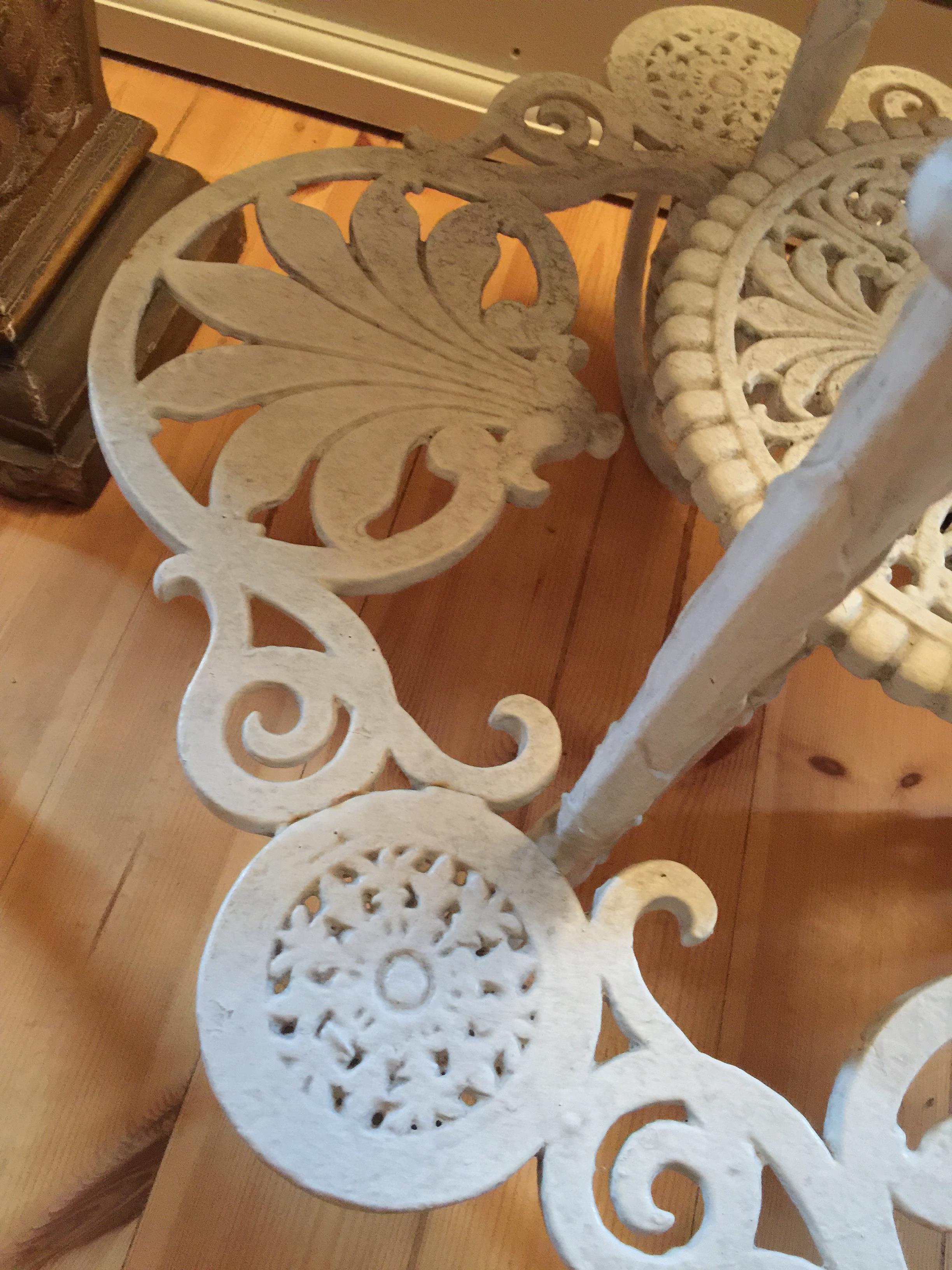 A Victorian white painted cast iron plant display stand - Image 8 of 13