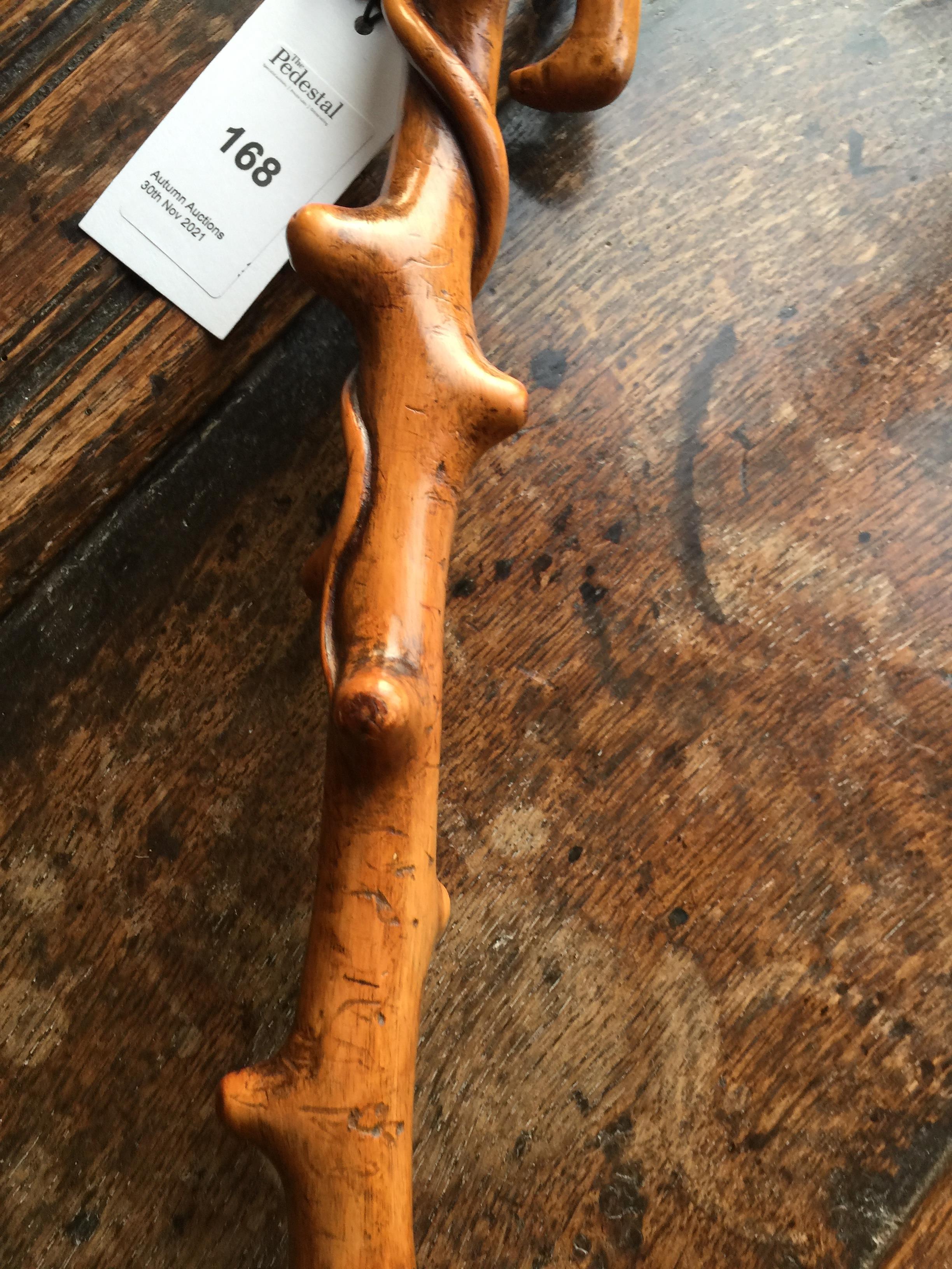 An Edwardian carved naturalistic walking stick - Image 8 of 11